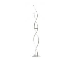 WOFI 3331.02.64.6000 Lampadaire, Aluminium, Integriert, 16.2 W, Nickel Mat, 22 x 22 x 131 cm