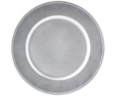 MI CASA - Assiette Ã Dessert argentÃ©e Ã 25 cm