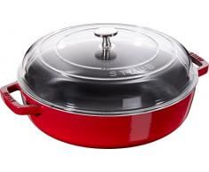 STAUB 40501-038-0 sauteuse en Fonte, Cerise, 28 cm