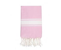 Moorish Idol - Fouta Traditionelle Unie- 100cm x 200cm- Rose PÃ¢le