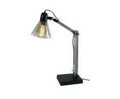 ZONS Lampe À Poser Industry + Ampoule Edison Noir