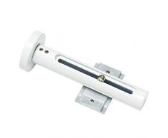 Gardinia 12514 Support Mural pour Tringle Ã Rideau coulissante, MÃ©tal, Blanc, 19 x 10 x 0,02 cm