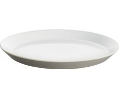 Alessi Dc03/1 Lg Tonale Assiette Plate en Céramique Stoneware, Light Grey, Set de 4 Pièces