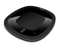 Balance de cuisine électronique étanche Salter, design noir élégant, facile à entretenir, écran à LED numérique, mesure du poids et du volume métriques ou impériaux pour les liquides â Noir