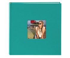 Goldbuch Album avec dÃ©coupe pour Photo, Photo en Papier texturÃ© pour Photos de 10 x 15 cm, Reliure de qualitÃ© supÃ©rieure en Papier texturÃ© Aspect Lin, Papier, Turquoise, fÃ¼r 200 Fotos