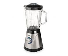 G3Ferrari G20005Â Blender Professionnel Silencieux Ã Plusieurs Vitesses avec Carafe en Verre Grande capacitÃ© - mÃ©tal/Blanc