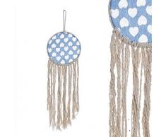 Dcasa Panneau Attrape-rêves Macramé Décorations Meubles Stickers Décoration de Maison Unisexe Adulte, Bleu (Bleu), Unique