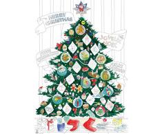 OMY Poster gÃ©ant Ã colorier Sapin de Noel format encadrable (70 x 100 cm) + stickers phosphorescents