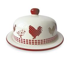 Home Country Assiette, Faience, Rouge/Ivoire, 18 cm