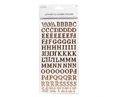 Creative Simplement Traditionnel en cuivre Alphabet et Nombre Autocollants agglomÃ©rÃ© Multicolore