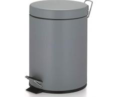 kela 22350 Poubelle cosmétique Phil 5L en Métal Gris Clair, 20,5 x 20,5 x 28 cm