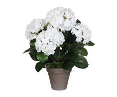 MICA Decorations 947278 Fleurs artificielles Hortensia Blanc