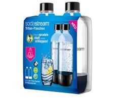 Sodastream 2 BOUTEILLES 1L CLASSIQUE LAVE VAISSELLE, Plastique, Transparent