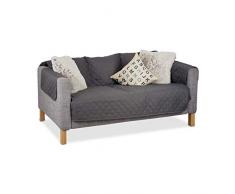 Relaxdays 10024723_891 canapé Housse Fauteuil, Gris, 275 x 175 cm