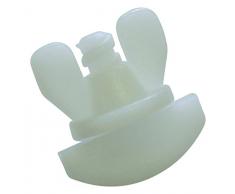 GARDINIA ButÃ©e dArrÃªt IntermÃ©diaire pour Tringle Ã Rideau GE et O2U, 6 PiÃ¨ces, Plastique, Blanc