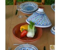 Service tajine assiettes creuses Bakir turquoise - 6 pers