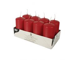 PAPSTAR Bougies Paraffine Rouge 50 mm 100 mm