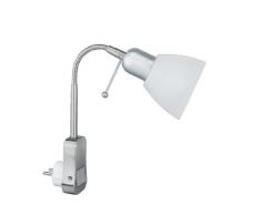 TRIO, Spot, Ligara 1xE14, max.40,0 W Corps: metal, Nickel mat H:25,0cm, P:18,0cm IP20,Interrupteur,Flexible