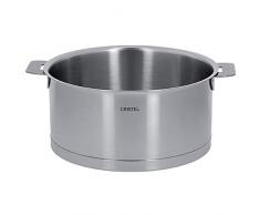 Cristel - F24QL - Faitout inox 24cm - sans poignÃ©e amovible - Collection Strate