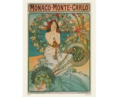 onthewall Art Nouveau Poster Art imprimé par Alphonse Mucha Monaco
