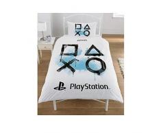 Sony Playstation Parure de lit, Polycoton, Blanc, Simple