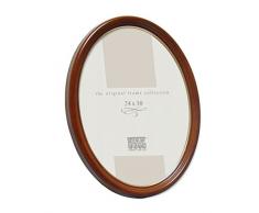 Deknudt Frames S100H1 Cadre Photo Ovale RÃ©sine Noyer 18 x 24 cm