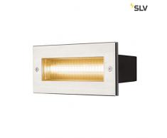 SLV Brick Outdoor Lampe murale Ã encastrer, aluminium, acier inoxydable