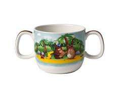Villeroy & Boch Chewys Treasure Hunt Tasse pour enfants, 180 ml, Avec 2 Anses, Porcelaine Premium, Blanc/Multicolore
