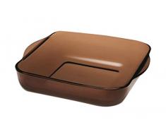 Pasabahce Casserole, Verre, Marron, 22Â x 22Â x 6Â cm