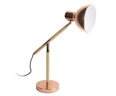 THE HOME DECO FACTORY HD3338 Grand ModÃ¨le Lampe Bois/MÃ©tal Cuivre