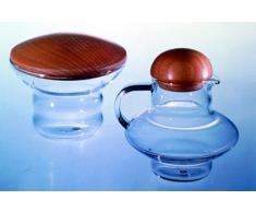 Jenaer Verre Country sucrier et Pot en cÃ©ramique avec Couvercle en Bois - 0,2 l