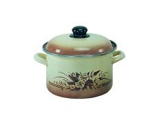 KRÃGER 302243000 Faitout Herbstlaub 24 cm, Ãmail, Multicolore