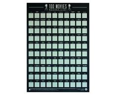 Gift Republic 100Â FilmsÂ âÂ Raye Seau Liste Poster, Noir
