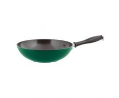 Sambonet 1965 Vintage Quarzo Nero Wok Poêle Ronde Sofrito en Aluminium Vert 3,5 l