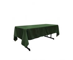 La Nappe Rectangulaire en Lin Polyester en Popeline, Polyester, Green Hunter, 152.4 x 259 x 0.04 cm