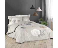 douceur dintérieur parure 3 pièces 240x220 cm (2to 50 x 70 cm) nature charme