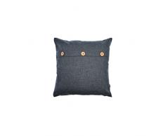 Coussin Bouton 45x45cm 4 Couleurs + Rembourrage 450g (Gris foncÃ©)
