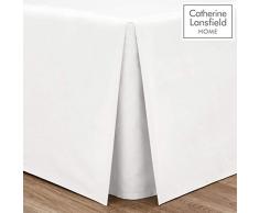 Catherine Lansfield Drap en Percale Polycoton sans Repassage Noir, Blanc, King