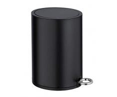WENKO DIE BESSERE IDEE Poubelle à pédale Monza Easy-Close Noir Mat