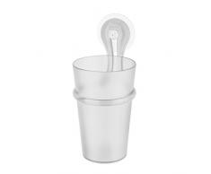 koziol suspension pour verre Ã dents 300 ml Loop, thermoplastique, transparent, 8 x 7,2 x 17,5 cm