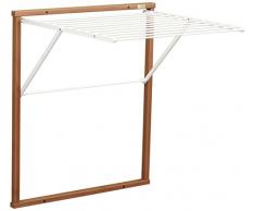 Arredamenti Italia AR_IT- 604 KLEDY Etendoir à Linge Mural Hêtre Massif couleur Cerise 69 x 80 x 63 cm