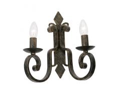 Oaks Lighting Carlisle Applique murale 2 lumières Noir/or brossé