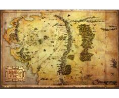 Empire Merchandising Poster Carte Terre du Milieu du Hobbit