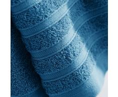 douceur dintérieur serviette de toilette 50x90 cm eponge vitamine petrole