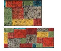 Wash + Dry Vintage Patches Tapis, Surface en Polyamide, Coloré, 40/60