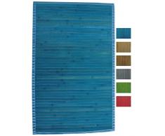 MSV Tapis Bambou Bleu 60 x 90 cm
