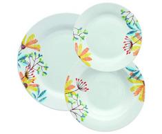 Tognana Service de table 18 pièces Cloe, Porcelaine, multicolore