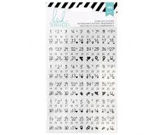American Crafts Heidi Swapp mémoire Planner Stickers 6/Feuilles Clair, Date, Acrylique, Multicolore