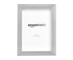 AmazonBasics Cadre photo | 13 x 18 cm, Nickel, Lot de 5