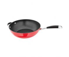 Stellar Wok avec poignÃ©e Helper, Rouge, 28Â cm